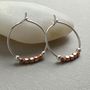 Petite Rose Gold Vermeil And Sterling Silver Hoops, thumbnail 7 of 12