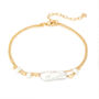 Yellow Gold Plated White Baroque Pearl Bracelet, thumbnail 3 of 7