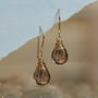 Smokey Quartz Woven Earrings, thumbnail 1 of 5