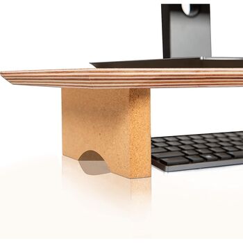 Dual Monitor Stand Solid Wood Computer Laptop Riser, 4 of 10