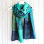 Kantha Handstitched Upcycled Silk Scarf, thumbnail 6 of 8