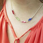Oval Family Birthstone Link Necklace, thumbnail 3 of 7