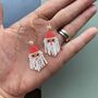 Handmade Beaded Santa Christmas Earrings, thumbnail 2 of 7