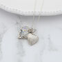Two Heart Necklace In Sterling Silver, thumbnail 3 of 9