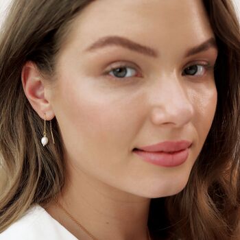 Pearl Threader Earrings, 3 of 3