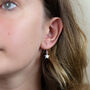 Silver Plated Star Drop Earrings, thumbnail 3 of 3