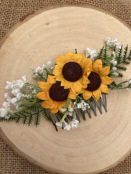 Sunflower Hair Comb, 3 of 6