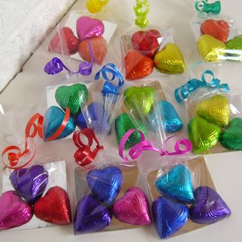 Christmas Chocolate Foiled Heart Favours, 5 of 5