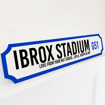 Xmas Gift Box W/ Personalised Football Street Sign, 12 of 12