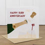 40th Ruby Wedding Anniversary Card, thumbnail 2 of 2