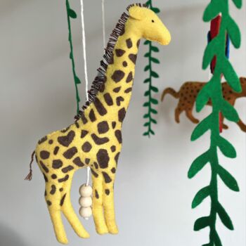 Jungle Animal Themed Baby Crib Mobile, 2 of 11