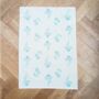 Wood Block Printing Kit Floral Tea Towel, thumbnail 3 of 5