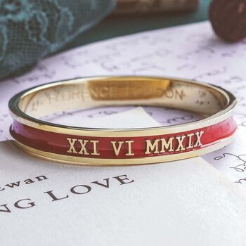Anniversary Bangle With Custom Dates Mixed Colours, 8 of 12