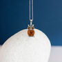 Sterling Silver Baltic Amber Owl Necklace, thumbnail 2 of 11