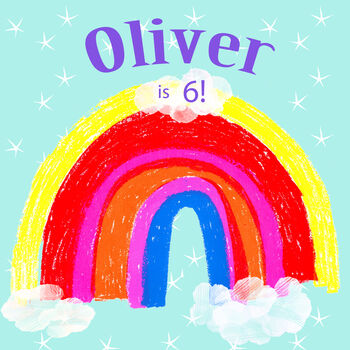 Children's Rainbow Birthday Card, 2 of 3
