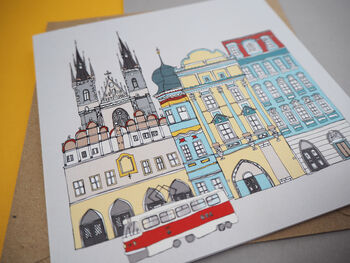 Prague Cityscape Card, 2 of 2
