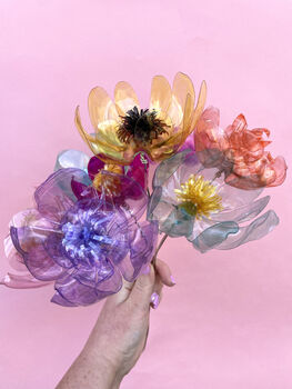 Happy Colours Bouquet Recycled Plastic Bottle Flowers, 6 of 10