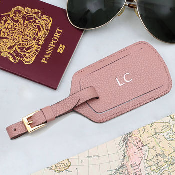 Luxury Leather Matching Couples Luggage Tags, 3 of 5