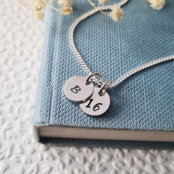 Sterling Silver Celebration Initial Necklace, 4 of 5