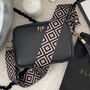 Personalised Grained Leather Crossbody Bag With Strap, thumbnail 3 of 12