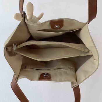Work Nylon Waterproof Shoulder Shopping Work Everyday Tote Bag, 4 of 7