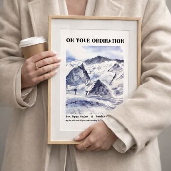Personalised Ordination Mountains Print Ordination Gift, 6 of 9