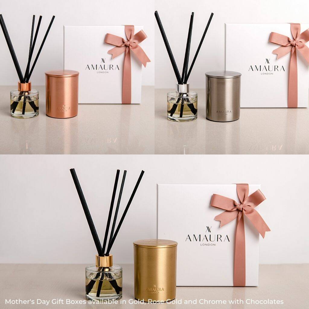 Eco Luxury Candle And Diffuser Gift Set By Amaura London