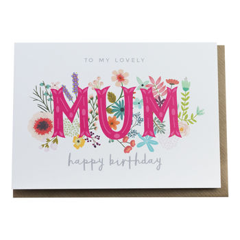 'Lovely Mum' Birthday Card, 3 of 3