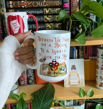 “Between The Pages” Autumn Book Lover Mug – 15oz Cosy Reading Gift, 2 of 2