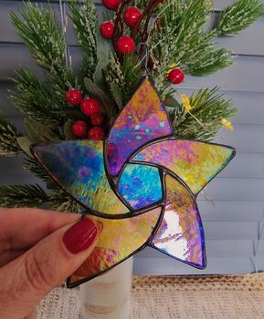 Iridescent Golden Star Ornament, 2 of 5
