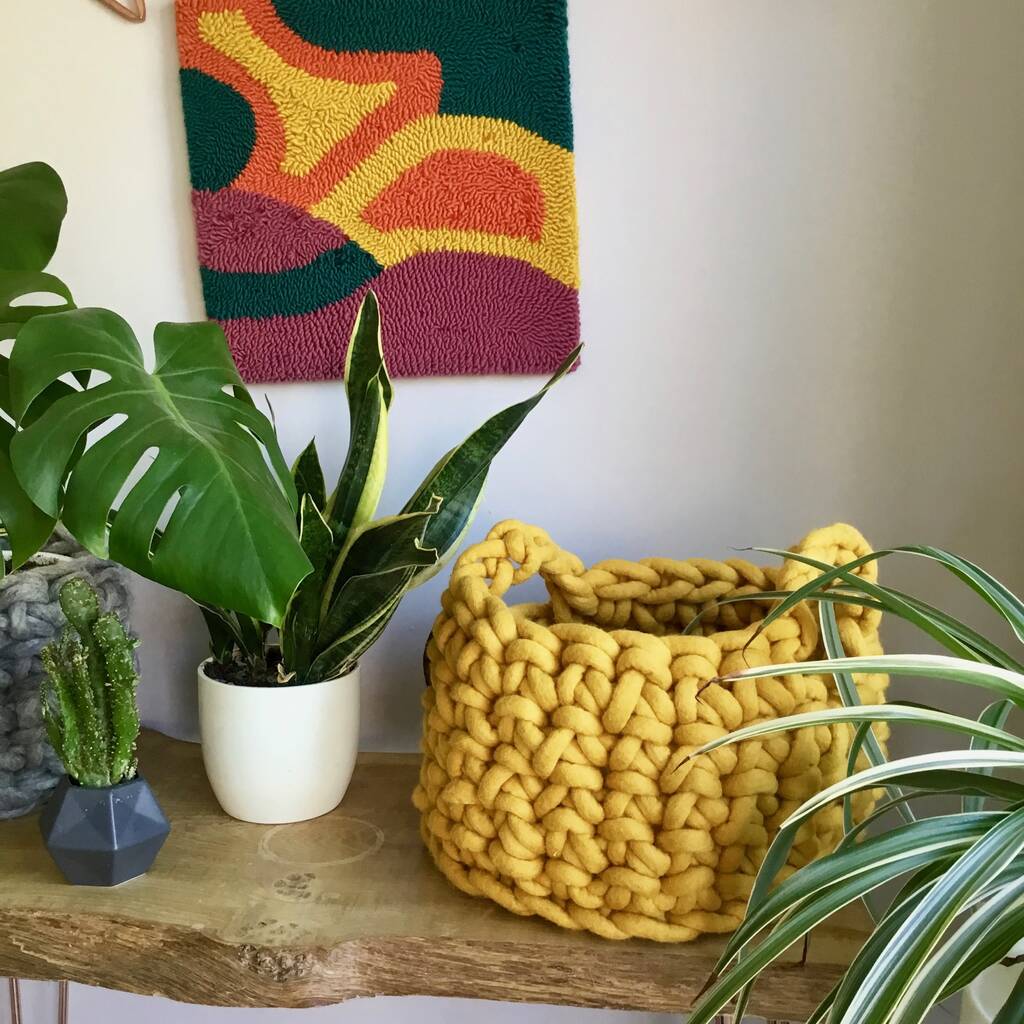 Giant Felted Merino Wool Baskets, 1 of 12