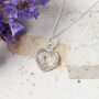 Sterling Silver Heart Clear Quartz Gemstone Necklace, thumbnail 2 of 7