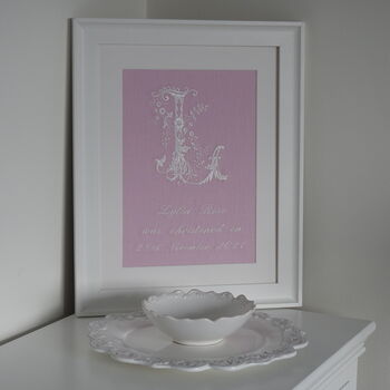 Personalised Embroidered Christening Picture, 3 of 4