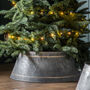 Starry Christmas Tree Skirt In Grey And Gold, thumbnail 2 of 3