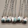 Set Of Five Ceramic Floral Wedding Hair Pins, thumbnail 3 of 12