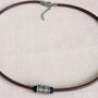 Leather Necklace For Men Personalised With Names, thumbnail 8 of 11