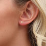 Contemporary Silver Or Gold Plated Dot Stud Earrings, thumbnail 1 of 7