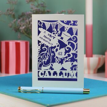 Personalised Papercut Unbirthday Card, 6 of 7