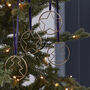 Gold Wire Hanging Christmas Decorations, thumbnail 1 of 3