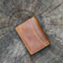 Personalised Tan Leather Card Holder – Slim Rfid Wallet, thumbnail 6 of 9