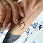 9ct Rose Gold Family Names Circle Necklace, thumbnail 2 of 8