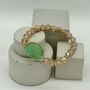 Gold And Mint Druzy Stretch Bracelet, thumbnail 1 of 2