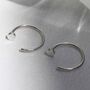 Sterling Silver Nail Hoop Threaders, thumbnail 5 of 5