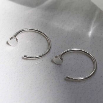 Sterling Silver Nail Hoop Threaders, 5 of 5