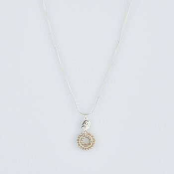 Navy Crystal Sunburst Necklace, 4 of 7