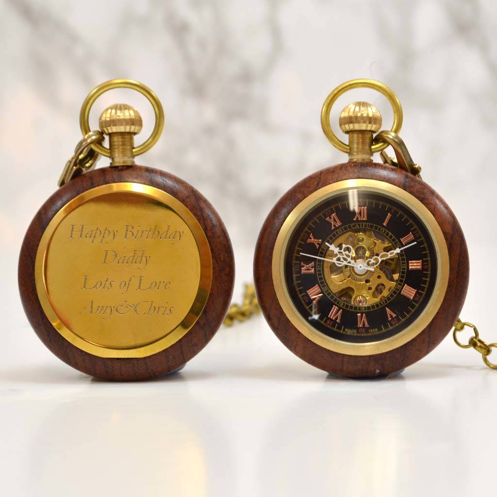 Wooden Personalised Pocket Watch, 1 of 4