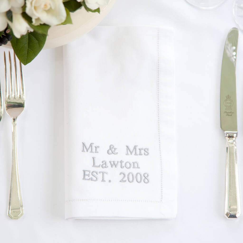 Personalised Linen Napkin With Up To Eight Words, 1 of 4
