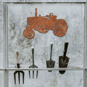 Rusted Metal Tractor Wall Decor Gift For Fathers Day, 10 of 10