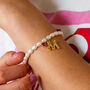 Personalised Pearl, Initial And Birthstone Bracelet, thumbnail 1 of 11