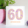 Floral Age Birthday Card, thumbnail 3 of 5